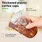 25 Set Plastic Cups with Lids and Straws, Disposable Plastic Iced Coffee Cup for Cold Beverage Juice Smoothie Crystal for Coffee Shops Party Catering(Clear,16 oz)